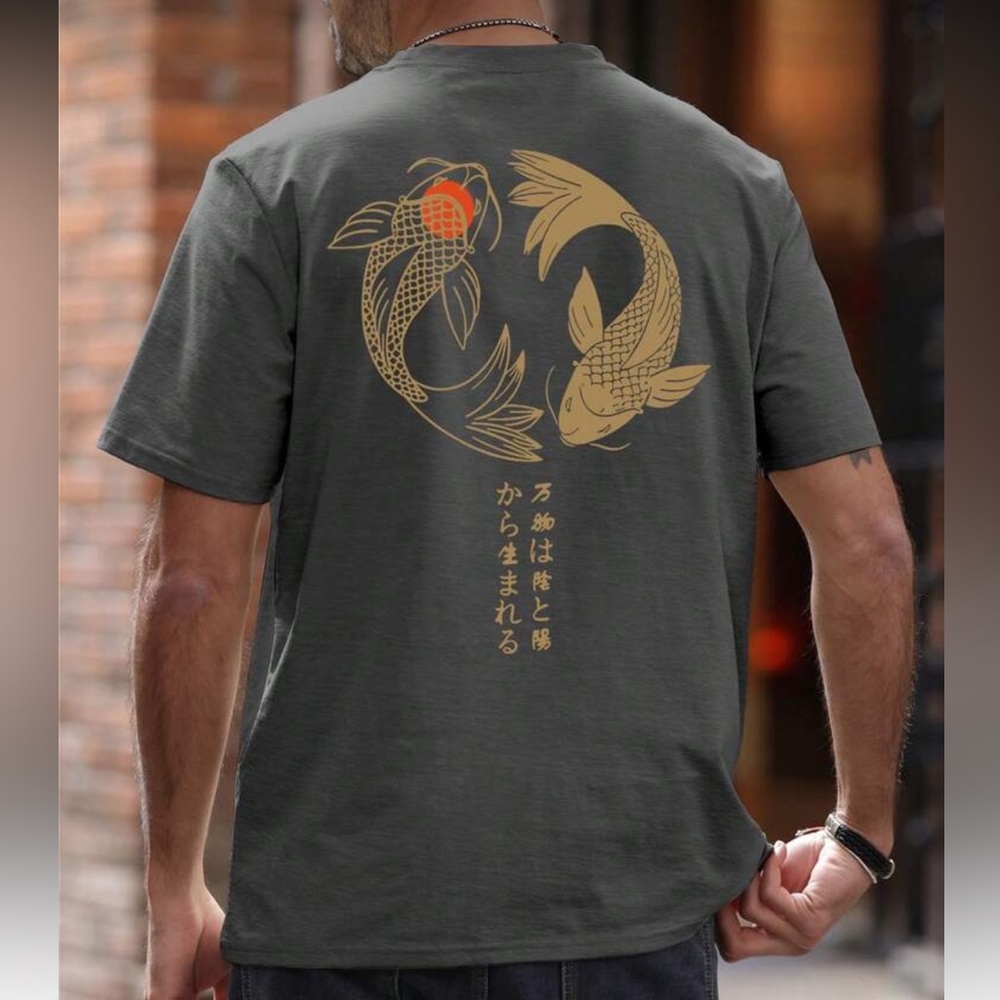 Men's Graphic Tee in Dark Gray